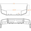Stainless 20 Inch Bumper W/ Hook Holes For Set Back Axle For Volvo VNL Gen I
