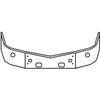 16 Inch Chrome Set Back Axle Bumper W/Step, Tow & Fog Light Holes For Peterbilt 579 2012-2021