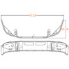 18 Inch Stainless Steel Wrap Around Bumper W/ Tow, Step, Fog Light Holes For Kenworth T660 SBA