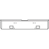 22 Inch Chrome Boxed End Bumper W/ Light Cutouts For Freightliner Classic XL 2008-2010