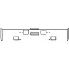 22 Inch Chrome Boxed End Bumper W/ Square Fog Light, Step, & Tow Holes For Freightliner Classic XL 2008-2010