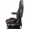 Vendetta Black Genuine High Back Leather Air Seat With Standard Base & Dual Arm Rest