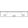22 Inch Chrome Texas Rolled End Bumper W/ Center Step & Fog Light Holes For Kenworth W900