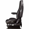 Vendetta Black Genuine High Back Leather Air Seat With Standard Base, Dual Arm Rest, Heat & Vent