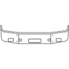16 Inch Stainless Steel Bumper W/ Tow, Step, Fog Light Holes For Peterbilt 384, 386 SBA 16 Inch Stainless Steel Bumper W/ Tow, Step, Fog Light Holes For Peterbilt 384, 386 SBA