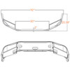 16 Inch Stainless Steel Bumper W/ Tow, Step, Fog Light Holes For Peterbilt 384, 386 SBA 16 Inch Stainless Steel Bumper W/ Tow, Step, Fog Light Holes For Peterbilt 384, 386 SBA