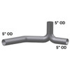 Peterbilt BESTfit 5 Inch Aluminized Y-Pipe Exhaust W/5 Inch O.D. Inlet Replaces 14-15353-0150