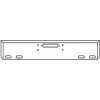 22 Inch Chrome Texas Mitered End Bumper W/ Tow, 4 Oval Light Holes