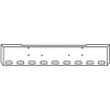 18 Inch Chrome Texas Mitered End Roadrunner Bumper W/ 9 Oval Light Holes