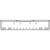 22 Inch Chrome Texas Boxed End Bumper W/ 4 Oval & 8 - 2 Inch Round Light Holes For Peterbilt 352 & 359