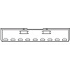 18 Inch Chrome American Eagle Bumper W/ Tow, 9 Oval Light Holes For Peterbilt 352 & 359