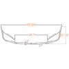 18 Inch Chrome Wrap Around Bumper W/ Tow Holes For Freightliner Century, Columbia