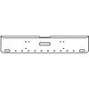 22 Inch Chrome Rolled End American Eagle Bumper W/ Tow, 2 Oval & 10 - 2 Inch Round Light Holes