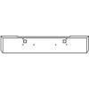 20 Inch Chrome Texas Mitered End Bumper W/ Tow, 4 - 3/4 Inch Light Holes On Each End For Kenworth W900