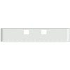 20 Inch Chrome Steel Texas Square Bumper W/ Mounting & Standard Step Holes 15 - 3/4 Inch Light Holes For Freightliner FLD Classic XL 2008-2010