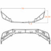 16 Inch Chrome Set Back Axle Bumper W/ Fog, Step & Radar Holes For Peterbilt 579 2022-Newer