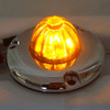 Legendary 1-1/2 Inch Watermelon Light W/ Flat Bezel- Amber LED / Amber Glass Lens