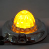 Legendary 1-1/2 Inch Watermelon Light W/ Curved Bezel- Amber LED / Clear Glass Lens