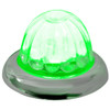 Legendary 1-1/2 Inch Watermelon Light, Stud Mount - Green LED / Clear Glass Lens