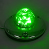 Legendary 1-1/2 Inch Watermelon Light W/ Flat Bezel - Green LED / Clear Glass Lens