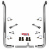 BESTfit 6 X 96 Inch Chrome Exhaust Kit W/ Flat Top Stacks, Long 90S & 6 Inch Y-Pipe