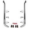 BESTfit 7-5 X 108 Inch Chrome Exhaust Kit W/ West Coast Turnout Stacks & OE Style Elbows For Peterbilt 378, 379