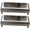 12 Ga. Stainless Steel 4 Inch Straight Light Brackets, Pair For Mirrors