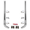 BESTfit 7-5 X 96 Inch Chrome Exhaust Kit W/ Flat Top Stacks & OE Style Elbows For Peterbilt 378, 379