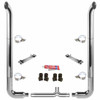 BESTfit 7 X 96 Inch Chrome Exhaust Kit W/ West Coast Turnout Stacks, Long 90S & 7 Inch Y-Pipe