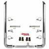 BESTfit 8 To 5 X 114 Inch Chrome Exhaust Kit With Miter Stacks, Long 90s, Unibilt & Tapered Y-Pipe  For Peterbilt 378, 379, 389