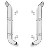 American Eagle 7 X 114 Inch SS Goncho Turn Out Exhaust Kit W/ Peterbilt Style 7-5 Inch 58 Elbows For Peterbilt 378, 379, 389 Glider