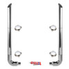 BESTfit 7-5 X 96 Inch Chrome Exhaust Kit With Miter Stacks For Freightliner Classic & FLD