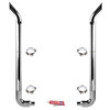 BESTfit 7-5 X 96 Inch Chrome Exhaust Kit With Bull Hauler Stacks For Freightliner Classic & FLD