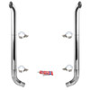 BESTfit 7-5 X 108 Inch Chrome Exhaust Kit W/ West Coast Turnout Stacks & OE Style Elbows For Peterbilt 359 ,1967 - 1987