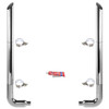 BESTfit 7-5 X 96 Inch Chrome Exhaust Kit W/ Miter Stacks & Long Drop Elbows For Peterbilt 359 1967 - 1987