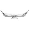 Chrome Bull Horns Hood Ornament, 4.5 X 13 Inch