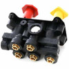 Dash-Mounted MV3 Air Control Valve With 2 Delivery, 1 Exhaust, 2 Supply Ports - 2.23 X 5.48 Inch Mounting Hole Spacing