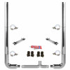 BESTfit 8 To 5 X 108 Inch Chrome Exhaust Kit With Flat Top Stacks, Long 90s & 8 Inch Y-Pipe  For Peterbilt 378, 379, 389