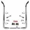 BESTfit 8 X 108 Inch Chrome Exhaust Kit With Bull Hauler Stacks, Unibilt, Long 90s, Quiet Spool & 8 Inch Y-Pipe  For Peterbilt 378, 379, 389