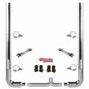 BESTfit 8 X 114 Inch Chrome Exhaust Kit With Flat Top Stacks, Long 90s, Quiet Spool & 8 Inch Y-Pipe  For Peterbilt 378, 379, 389