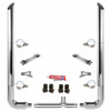BESTfit 8 X 96 Inch Chrome Exhaust Kit W/ Miter Cut Stacks, Unibilt, Long Drop Elbows & Quiet Spool For Peterbilt 378, 379, 389