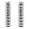 Stainless Steel Front AC Lights W/ 16 - 2 Inch Clear Flat LED  For Peterbilt 378 & 379