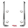 BESTfit 7-5 X 96 Inch Chrome Exhaust Kit With Miter Stacks & OE Style Elbows