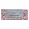 Stainless Steel Dual Revolution Rear Center Panel W/ 4 Rnd 4 Inch & 5 Rnd 2.5 Inch Red To Blue LEDs Stainless Steel Dual Revolution Rear Center Panel W/ 4 Rnd 4 Inch & 5 Rnd 2.5 Inch Red To Blue LEDs