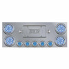 Stainless Steel Dual Revolution Rear Center Panel W/ 4 Rnd 4 Inch & 5 Rnd 2.5 Inch Red To Blue LEDs Stainless Steel Dual Revolution Rear Center Panel W/ 4 Rnd 4 Inch & 5 Rnd 2.5 Inch Red To Blue LEDs