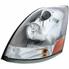 BESTfit Chrome Headlight With Halogen Bulbs, Driver Side For Volvo VNL Gen II
