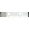 16 Inch Chrome Wrap Around Bumper W/ Tow, Step & Square Fog Light Holes For Mack CX613