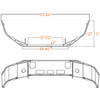 16 Inch Chrome Wrap Around Bumper W/ Tow, Step & Square Fog Light Holes For Mack CX613