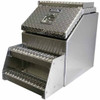 18 X 24 X 29 Inch Big Mouth Smooth Aluminum Step Box With Diamond Plate Lid