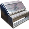 30 X 24 X 29 Inch Big Mouth Smooth Aluminum Step Box With Diamond Plate Lid